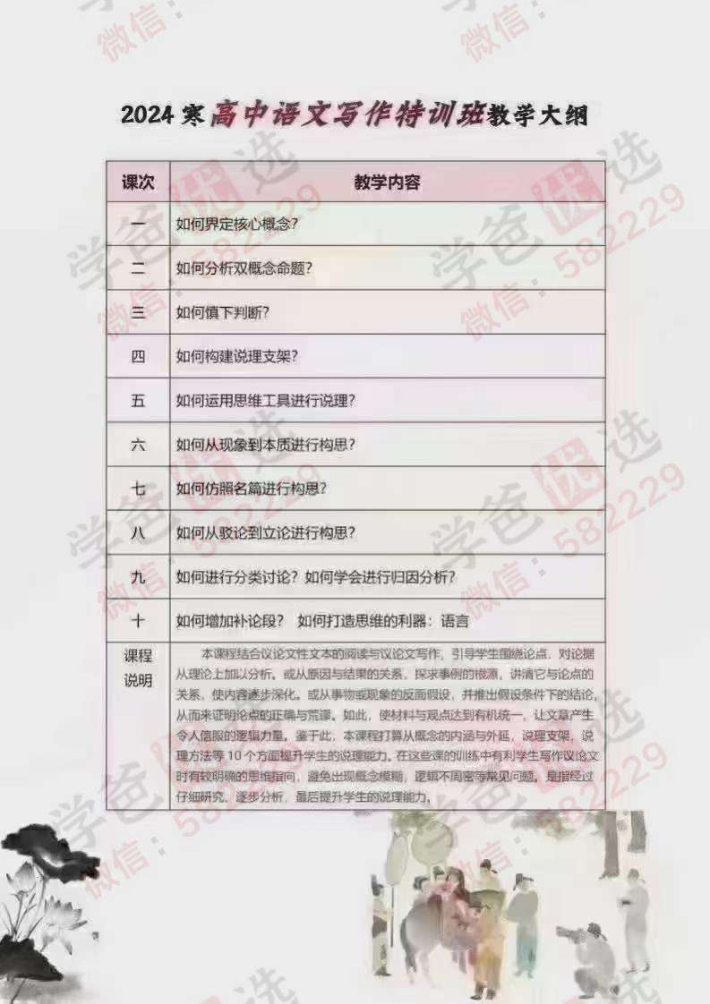 图片[2]-【002922】【高中语文】上海四校：高中议论文写作特训（24寒）上中大师班-学爸优选