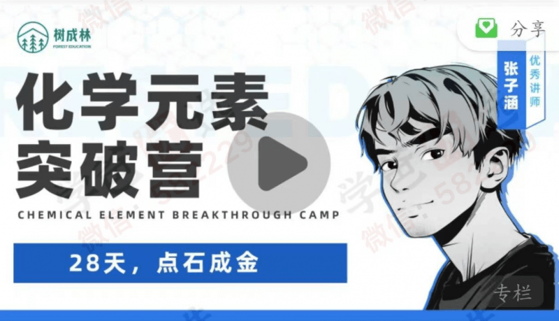 【003046】【高中化学】树成林：张子涵化学元素突破营-学爸优选