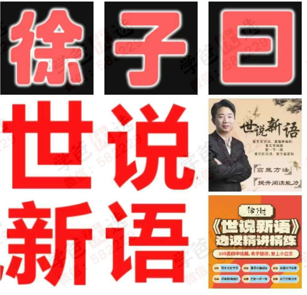 【003096】【综合语文】【加密】徐子曰《世说新语》选读精讲精练-学爸优选
