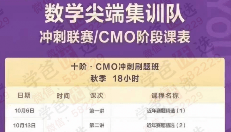 【003137】【高中数学】【加密】高联CMO冲刺集训营（国家集训队教练付云皓）2024秋季6次课-学爸优选