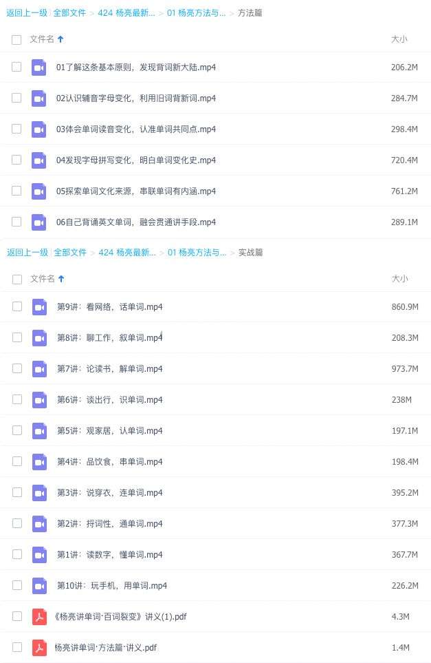 图片[8]-【000492】【综合英语】杨亮：单词方法与实战（1600核心词汇）-学爸优选