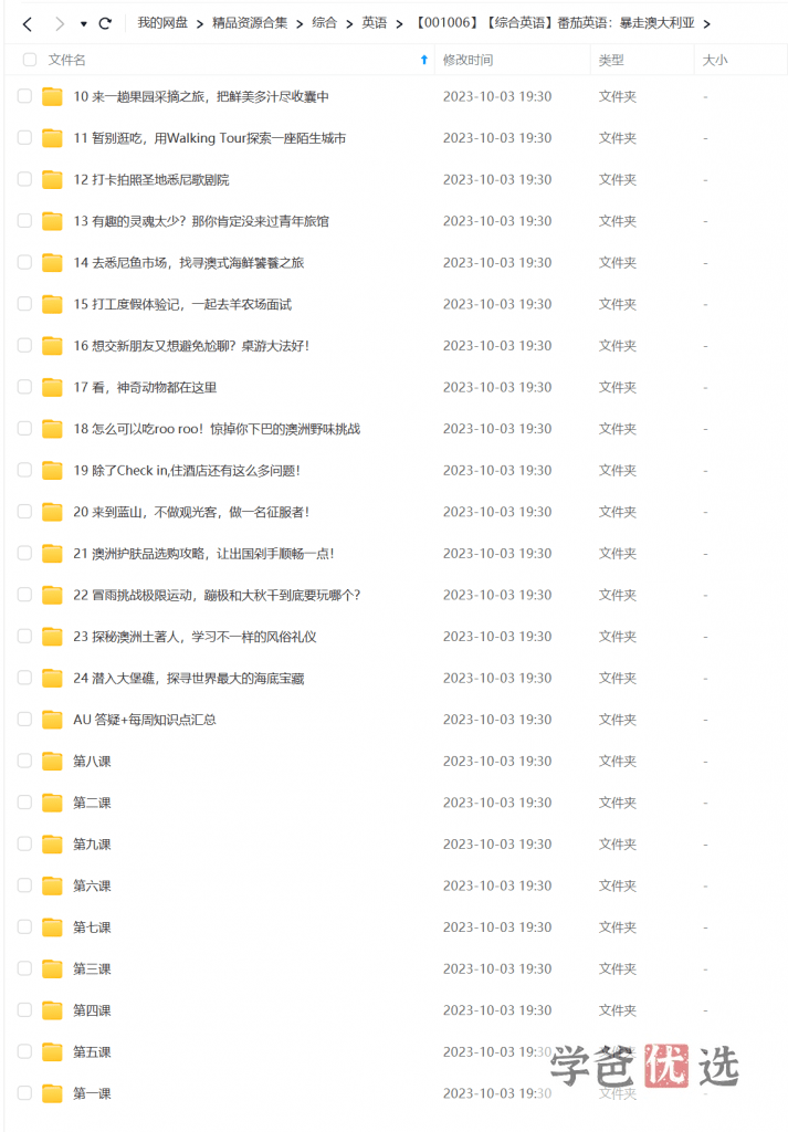图片[2]-【001006】【综合英语】番茄英语：暴走澳大利亚—网红口语课程练地道口语-学爸优选