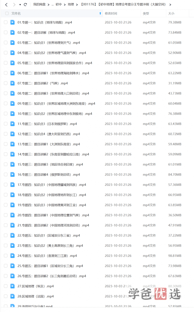 图片[3]-【001176】【初中地理】地理会考提分王专题冲刺（大脑空间）-学爸优选