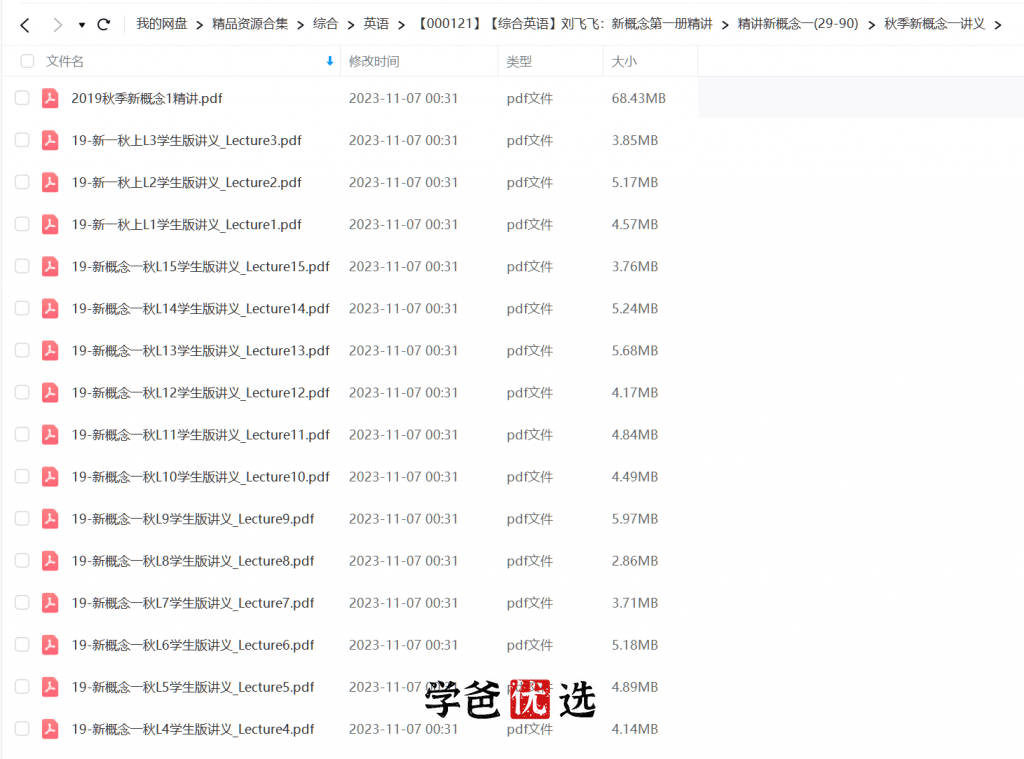 图片[6]-【000121】【综合英语】刘飞飞：新概念第一册精讲-学爸优选