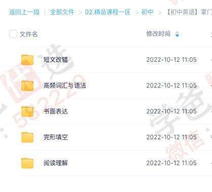 图片[2]-【000123】【初中英语】【免费】五大专题微课（词汇语法+完形填空+阅读理解+短文改错+书面表达）-学爸优选