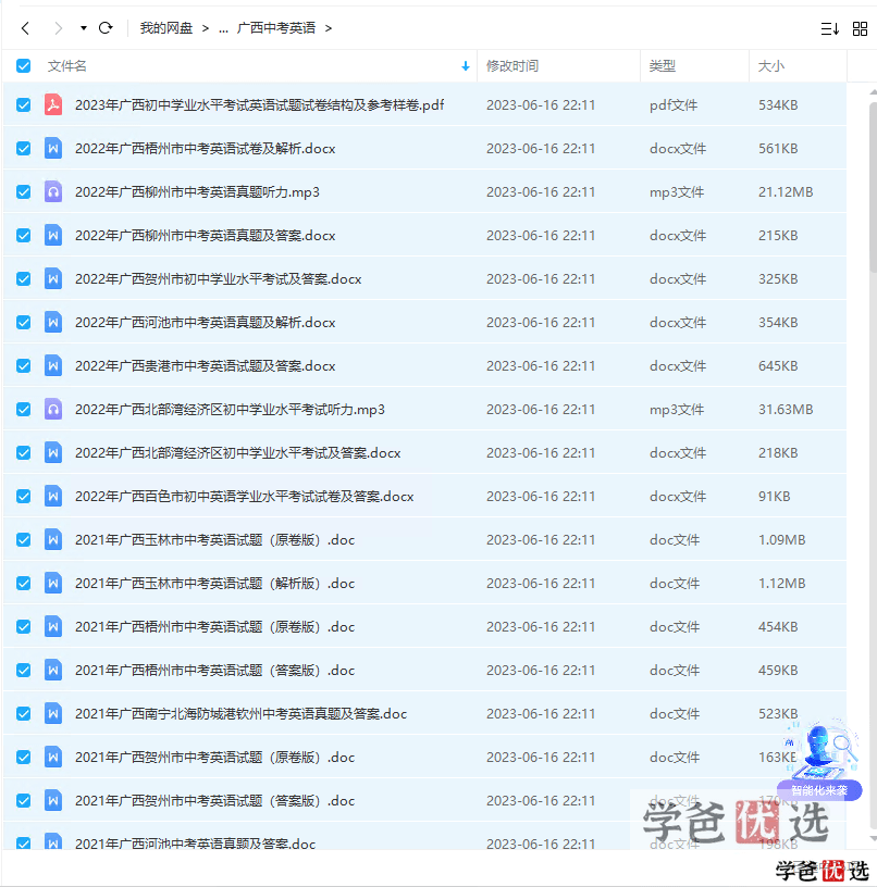 图片[3]-【001241】【初中综合】【资料】【免费】广西各地市最近10年中考数理化外真题试卷-学爸优选