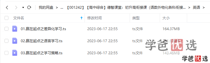 图片[3]-【001242】【高中综合】【免费】初升高衔接课（各科衔接差异和重点）-学爸优选