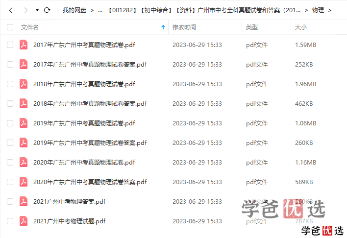 图片[4]-【001282】【初中综合】【资料】【免费】广州市中考全科真题试卷和答案（2017-2021）-学爸优选