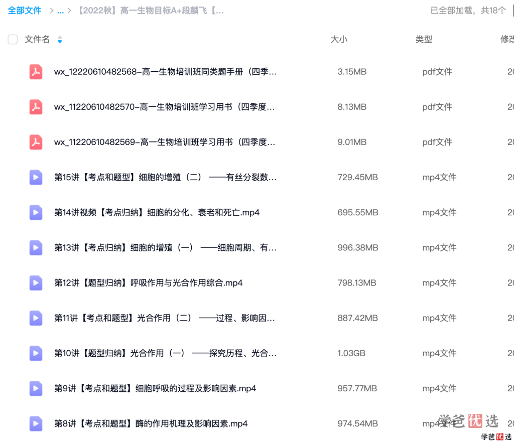 图片[3]-【001309】【高中生物】希望学：高一生物目标A+班（段麟飞）-学爸优选