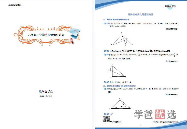 图片[4]-【001488】【初中数学】赵观察：初二数学下册培优课（北师大版）-学爸优选