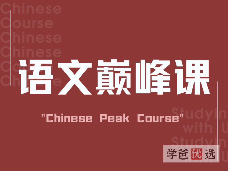 【001595】【高中语文】平盖尔：语文巅峰课-学爸优选
