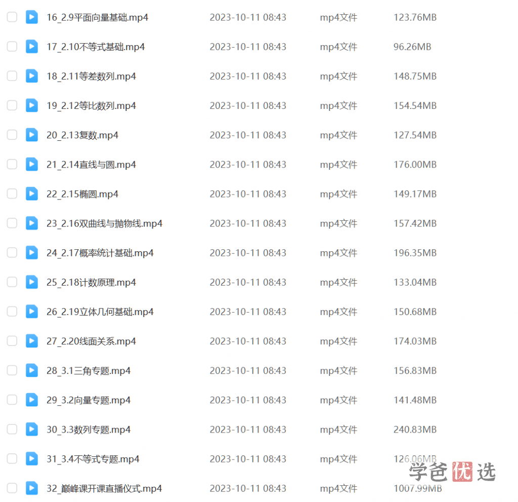 图片[3]-【001601】【高中数学】晓万物：高考数学巅峰课2023（藏与俗阳）-学爸优选