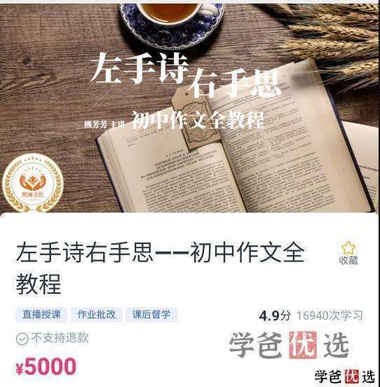 图片[2]-【000160】【初中语文】熊芳芳：初中作文全教程《左手诗右手思》-学爸优选