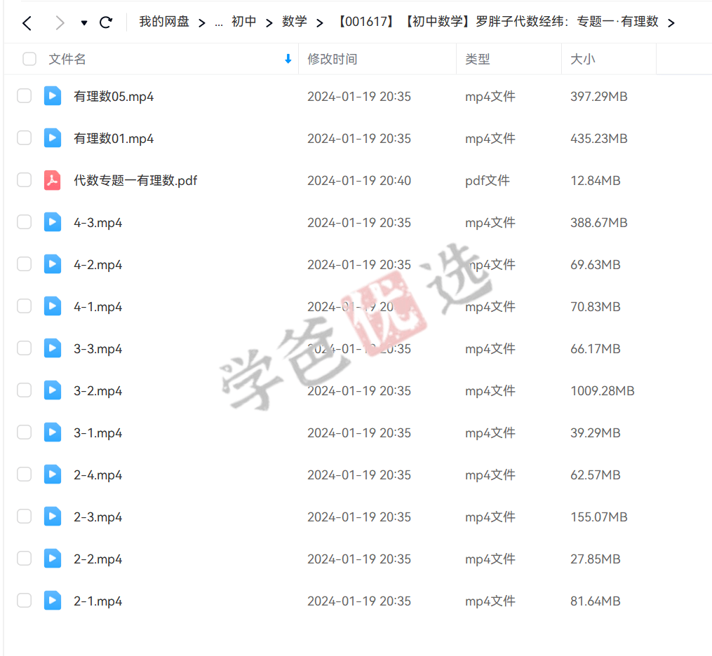 图片[3]-【001617】【初中数学】罗胖子代数经纬：专题一·有理数-学爸优选