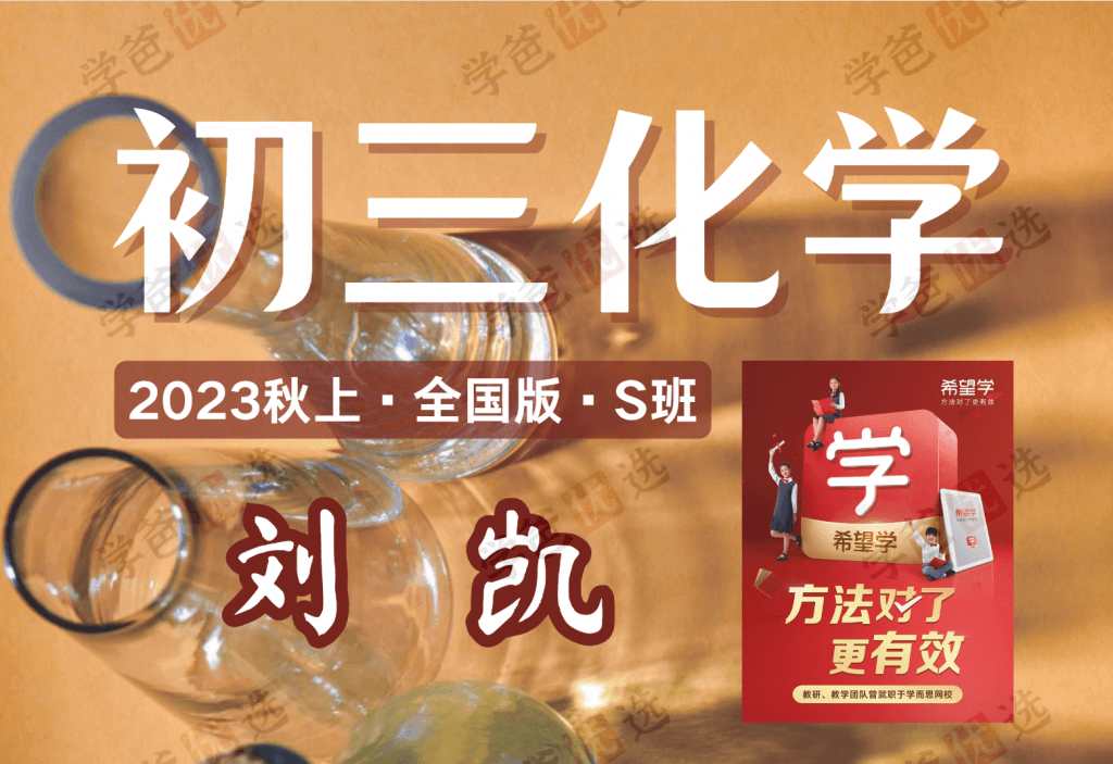 【001757】【初中化学】希望学：初三化学目标S班（暑）刘凯-学爸优选
