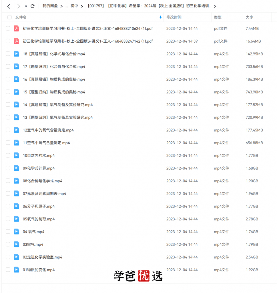 图片[2]-【001757】【初中化学】希望学：初三化学目标S班（暑）刘凯-学爸优选