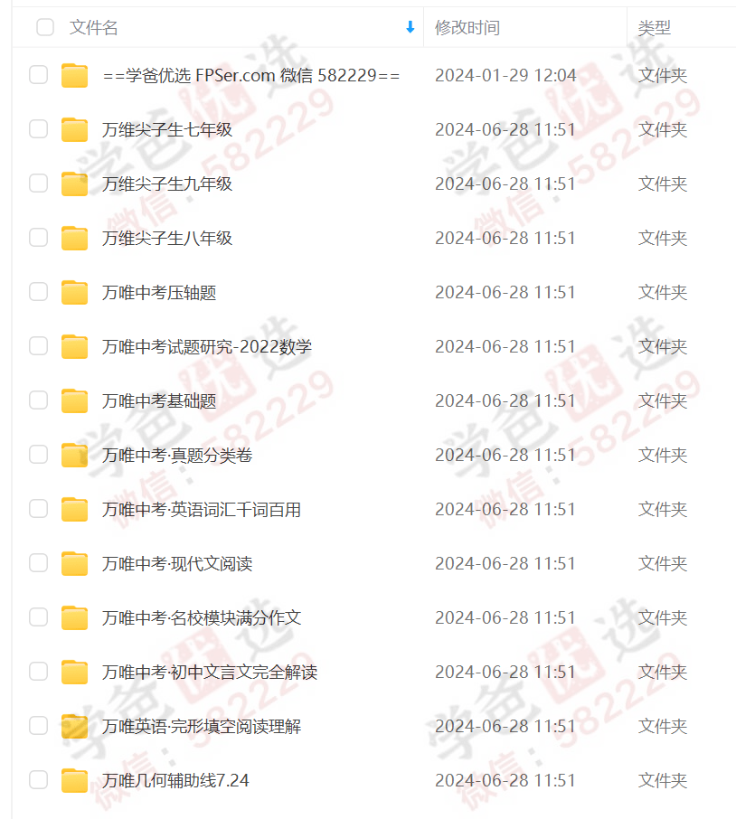 图片[2]-【000177】【初中综合】【资料】【免费】万唯资料打包（语数外物化）（2022年）-学爸优选