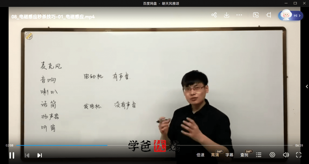 图片[4]-【001780】【初中物理】赫哥物理：四大电学题型秒杀技巧（电路故障、电表变化、电能表计算、电磁感应）铭赫-学爸优选