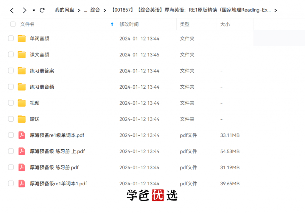 图片[2]-【001857】【综合英语】厚海英语：RE1原版精读（国家地理Reading-Explorer）-学爸优选