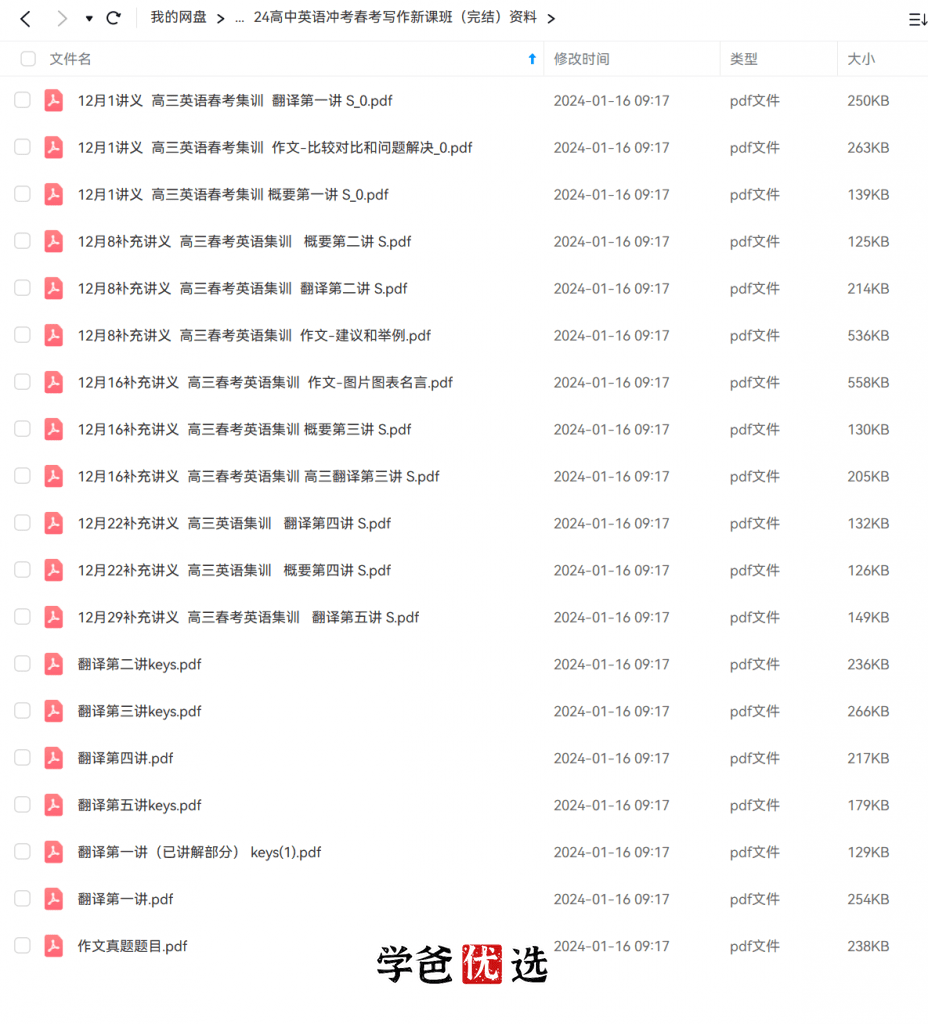 图片[4]-【001880】【高中英语】上海中学大师班：2024高中英语冲考写作新课-学爸优选