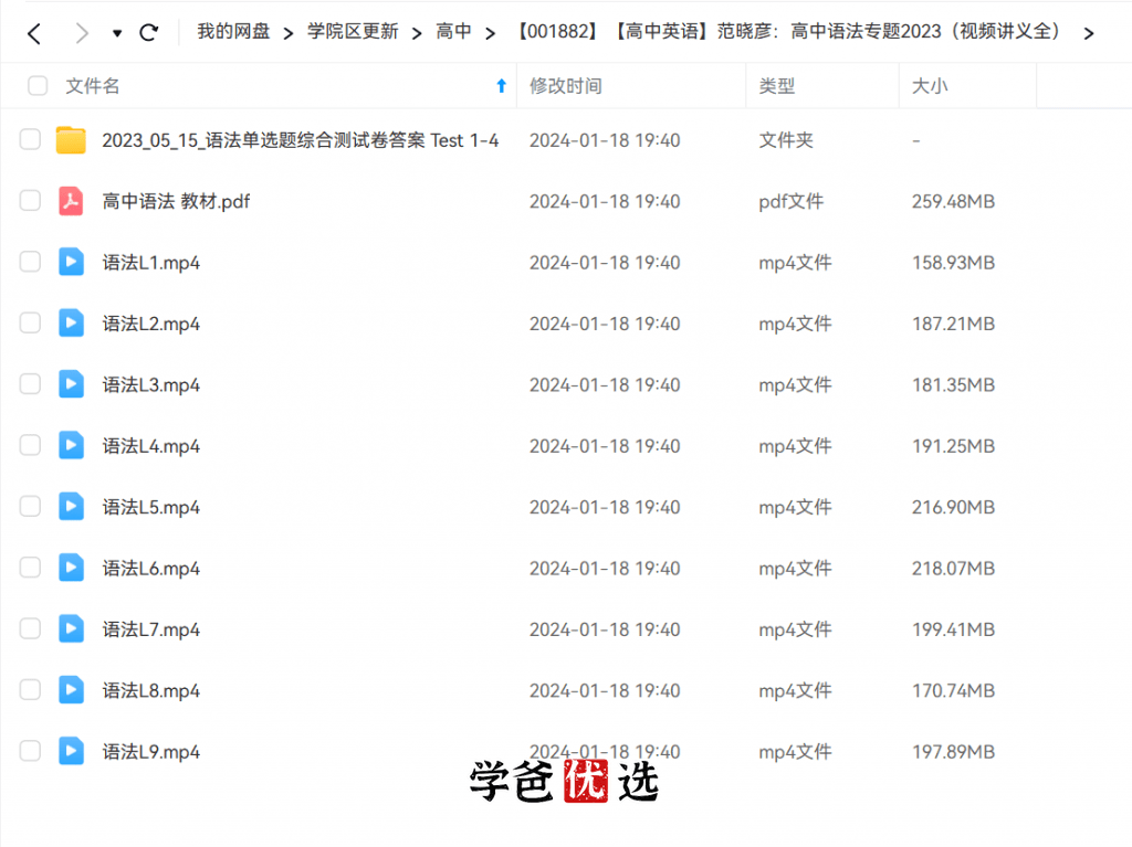 图片[4]-【001882】【高中英语】范晓彦：高中语法专题（视频讲义全）上海新高考-学爸优选