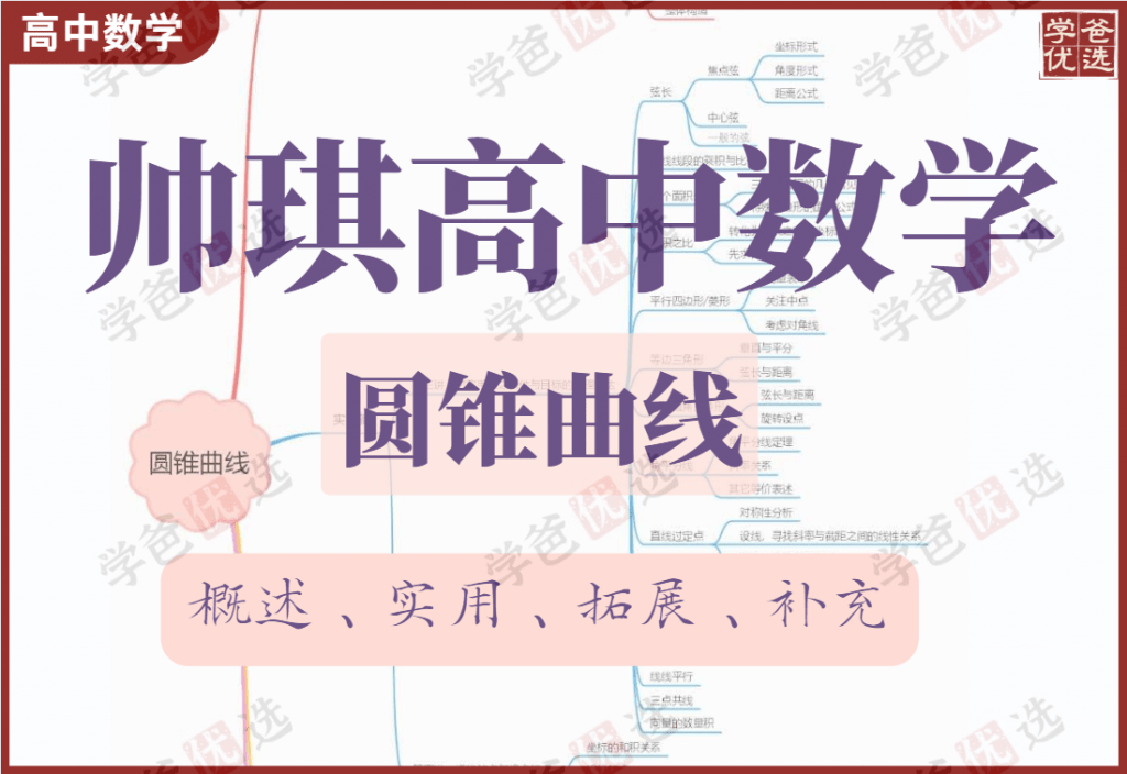 【001957】【高中数学】帅琪：圆锥曲线专题课（适用全国）-学爸优选