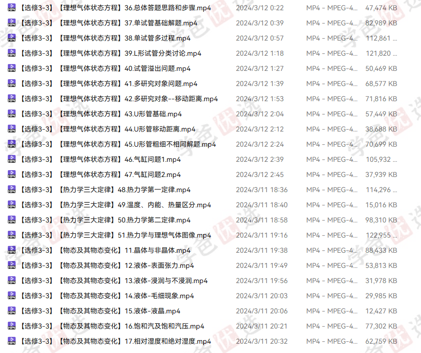 图片[6]-【002025】【高中物理】黄夫人：高二物理选择性必修三（电磁热气液原）-学爸优选
