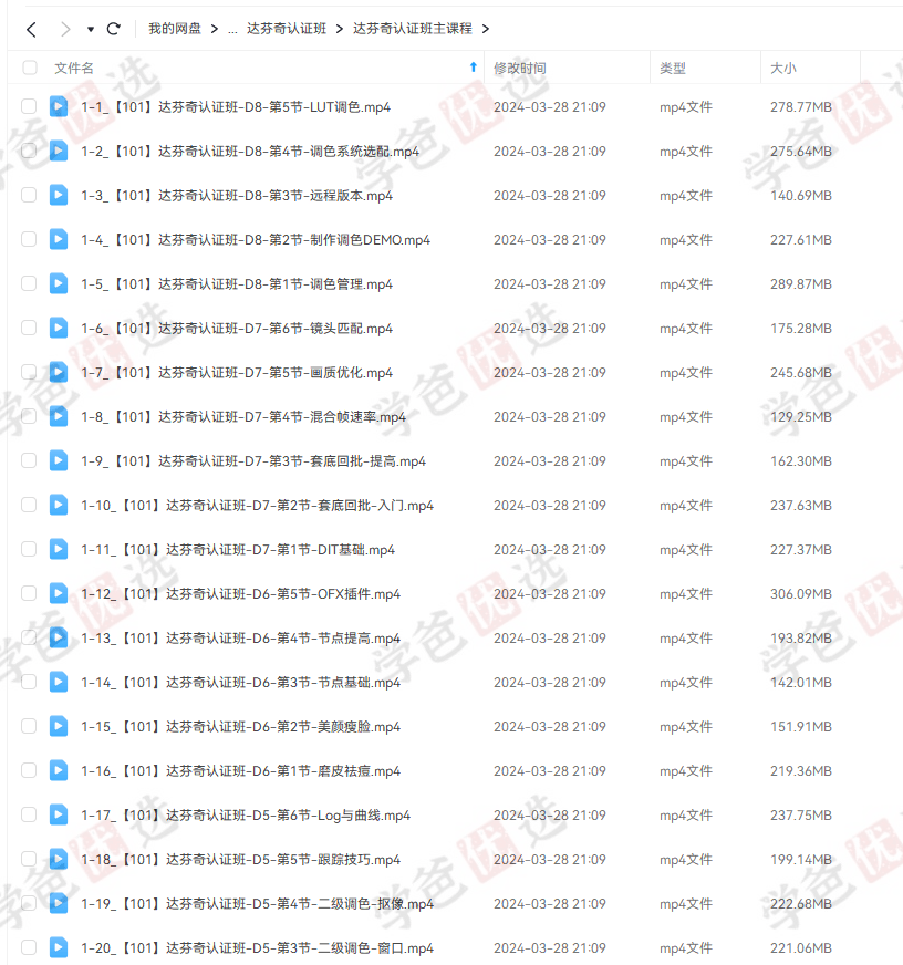 图片[11]-【002063】【成人考证】达芬奇全能班（研修班+认证班）剪辑+合成+调色+混音（春星开讲调色学堂）Davinci Resolve-学爸优选