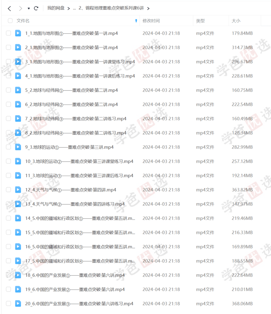 图片[4]-【002080】【初中地理】初一初二地理串讲+重难点突破+会考精讲冲刺（蒋锦程老师锦程地理）-学爸优选