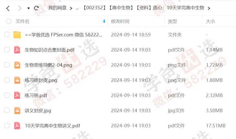 图片[2]-【002352】【高中生物】【资料】质心：10天学完高中生物-学爸优选