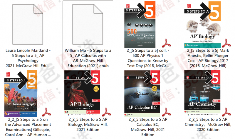 图片[3]-【002377】【综合国际课程】【资料】AP全科考试指南《5 Steps to A 5》Test Prep & Study Guides-学爸优选