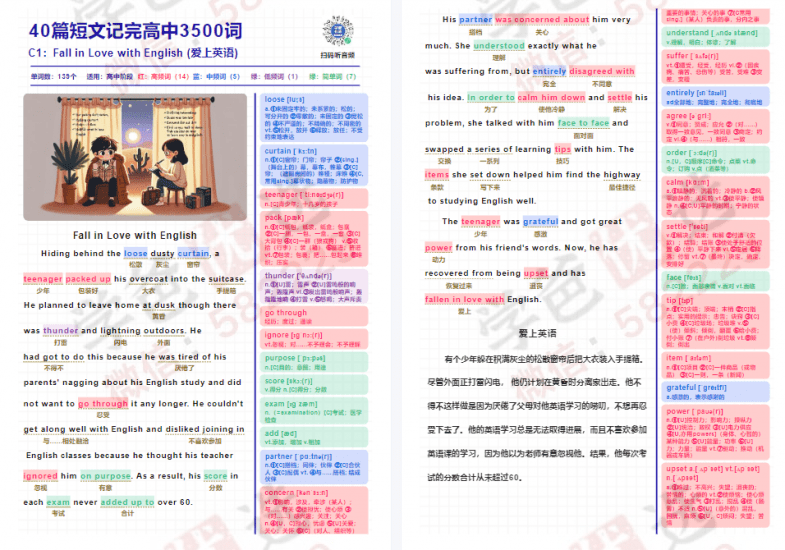 图片[2]-【002397】【高中英语】【资料】【免费】40篇短文记完高中3500核心词汇（音频+单词批注班精美排版讲义）-学爸优选