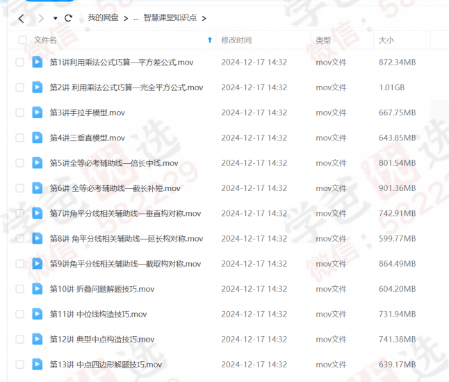 图片[6]-【003047】【初中数学】希望学：八年级《朱韬2024新编高频易错500题》视频讲解资料齐-学爸优选