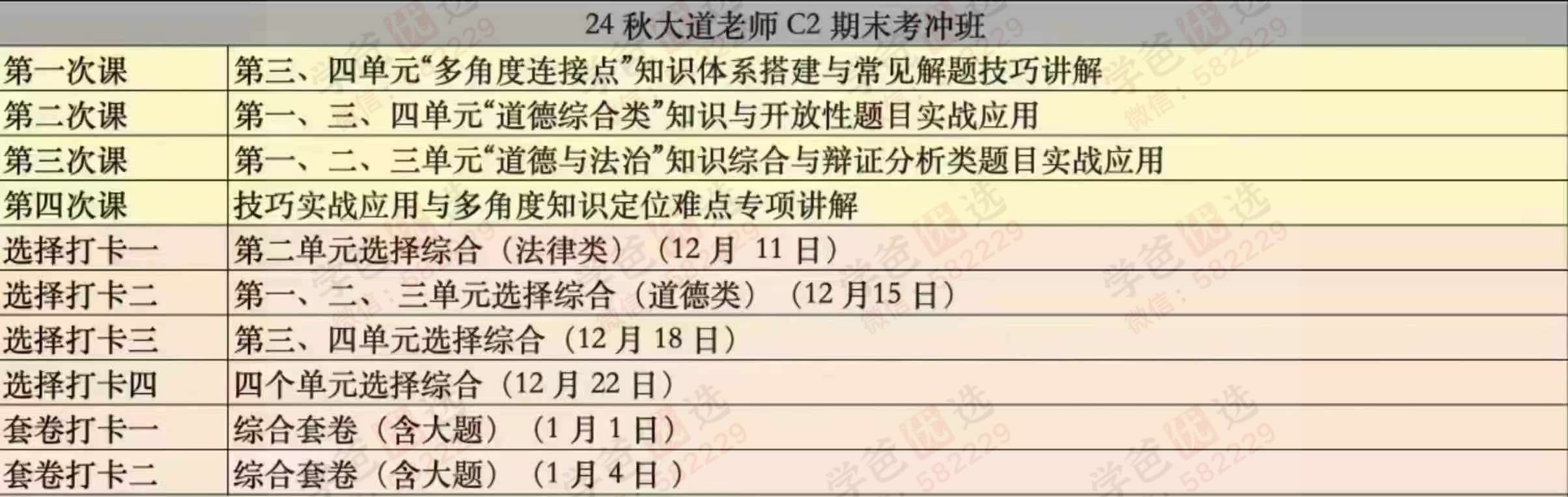 图片[2]-【003088】【初中道法】【加密】大道老师：初一初二道法期末冲考课程24秋-学爸优选