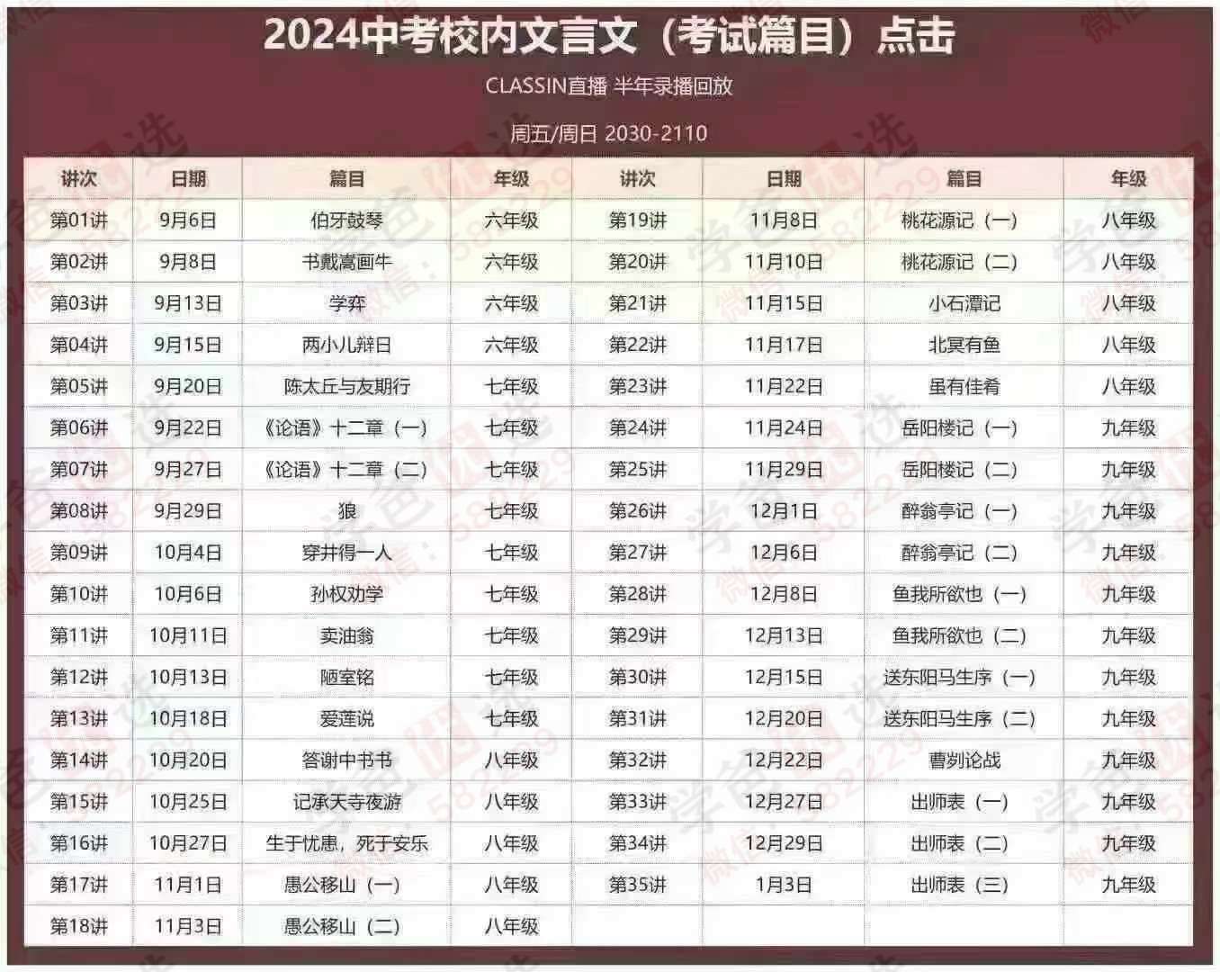 图片[4]-【003094】【初中语文】【加密】小灰灰：中考校内文言文考试篇目点击（24秋）-学爸优选