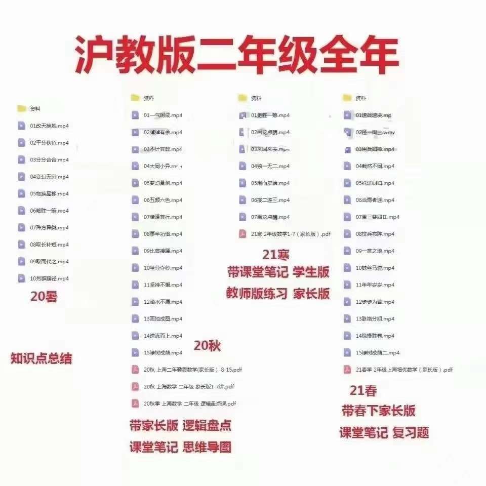 图片[3]-【000855】【小学数学】学而思培优：上海分校勤思班二年级（黄静）-学爸优选