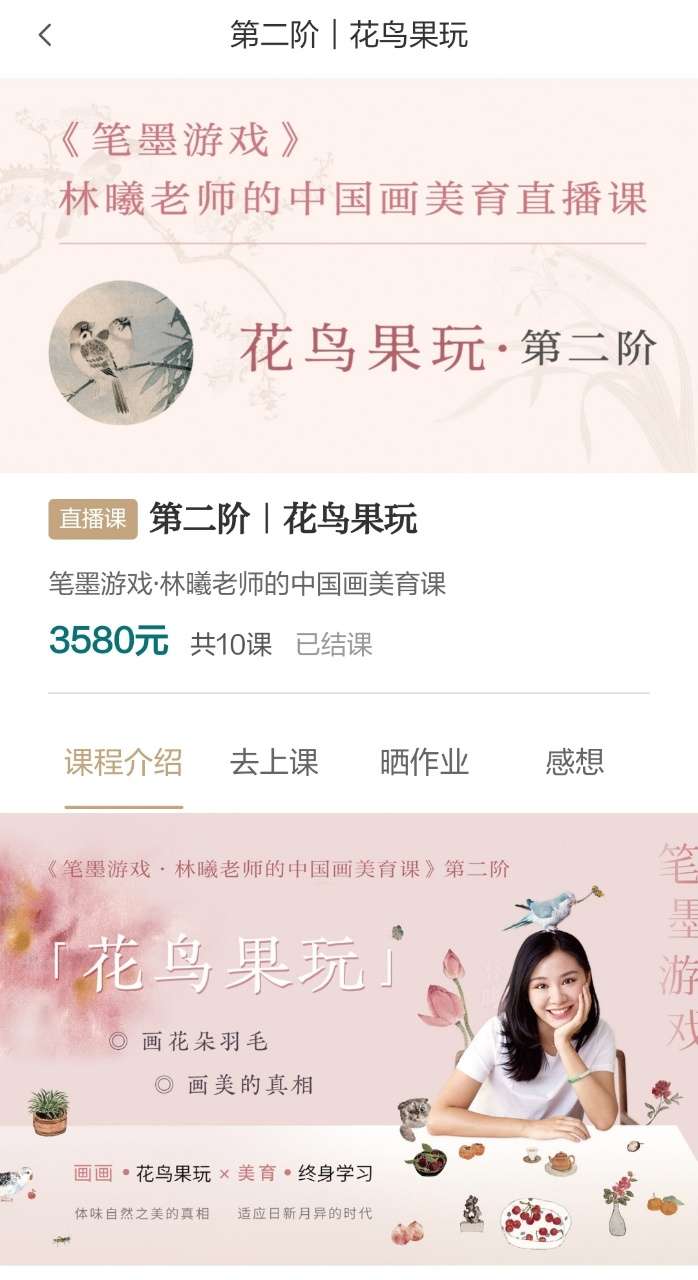 图片[6]-【000923】【综合书画】暄桐教室：LX中国画美育直播课-笔墨游戏零基础全阶课程（二阶花鸟果玩）-学爸优选