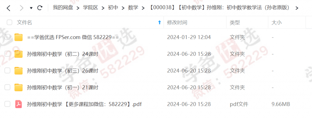 图片[2]-【000038】【初中数学】孙维刚：初中数学经典辅导全套（孙老原版）-学爸优选