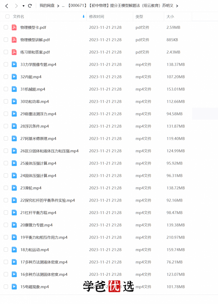 图片[6]-【000671】【初中物理】提分王模型解题法（纽云教育）苏明义-学爸优选