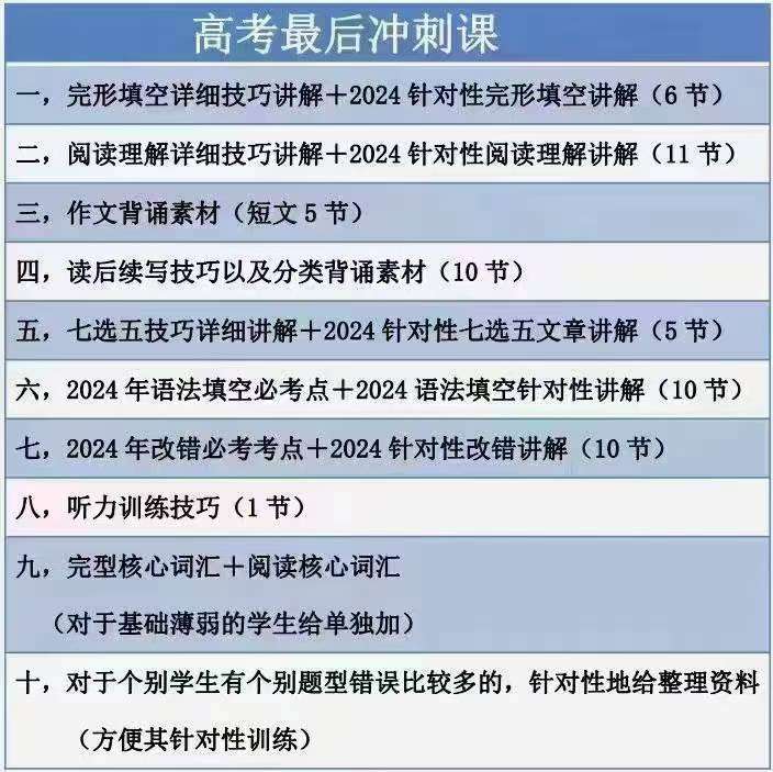 【003044】【高中英语】【加密】曹永：高考英语·最后冲刺九套课程-学爸优选