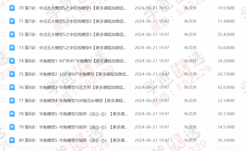 图片[5]-【000070】【初中数学】老鹿说数学：48个必学几何模型-学爸优选