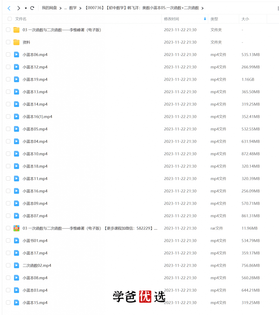 图片[6]-【000736】【初中数学】韩飞洋：奥数小蓝本05.一次函数+二次函数-学爸优选