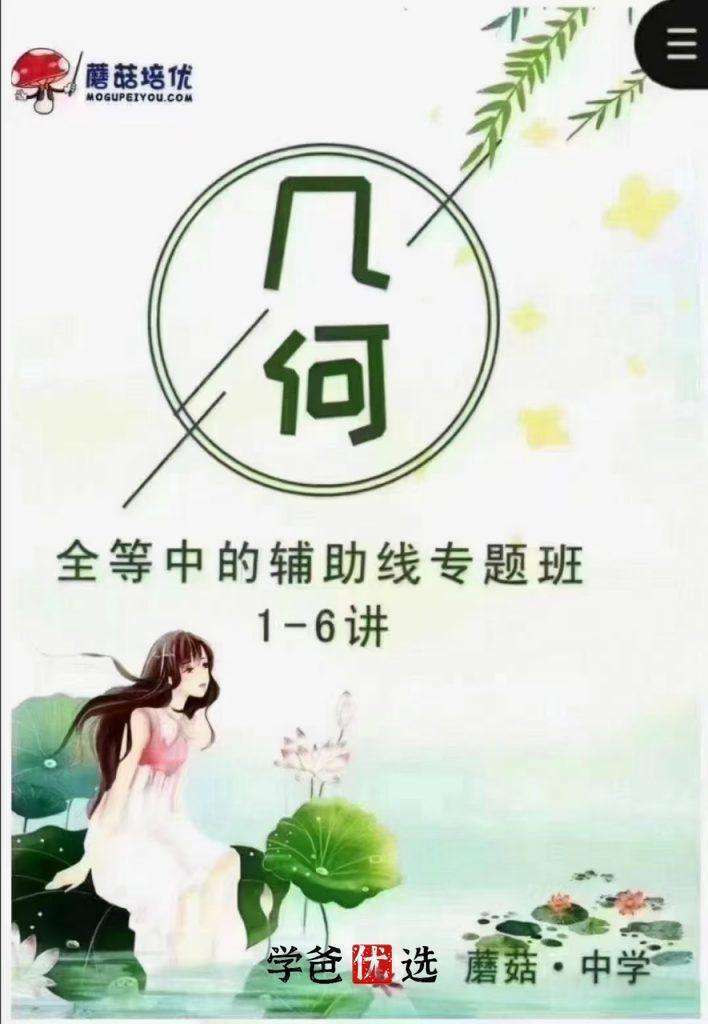 图片[3]-【000075】【初中数学】蘑菇培优：小绿专题刷题班（辅助线一元二次方程因式分解）-学爸优选