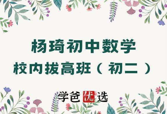 【000760】【初中数学】杨琦：八年级初二数学校内拔高班-学爸优选