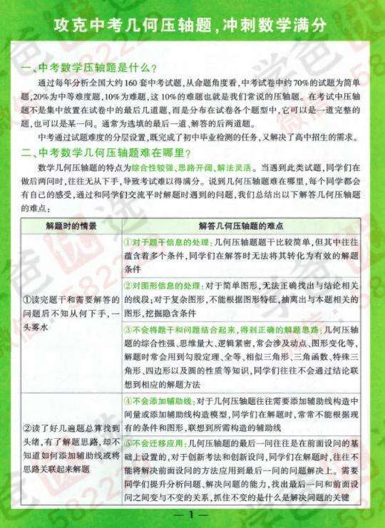 图片[2]-【000810】【初中数学】【资料】万唯中考系列：中考几何压轴题-学爸优选