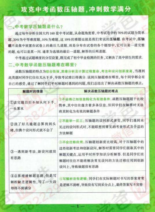 图片[2]-【000812】【初中数学】【资料】万唯中考系列：中考函数压轴题-学爸优选