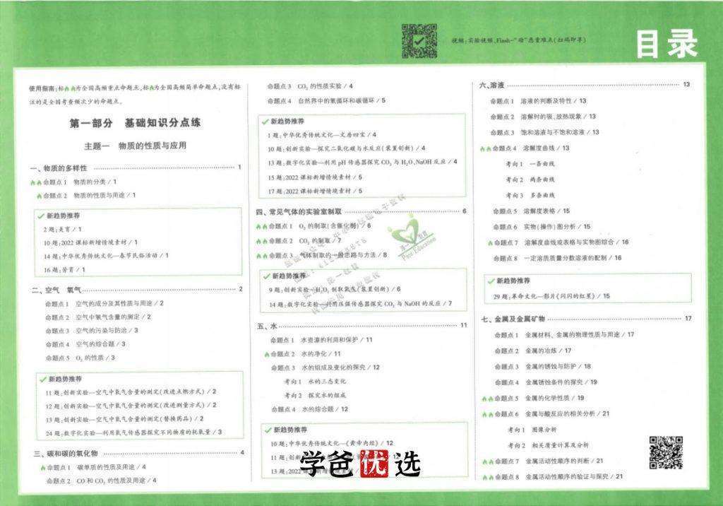 图片[3]-【000814】【初中化学】【资料】万唯中考化学真题分类-学爸优选