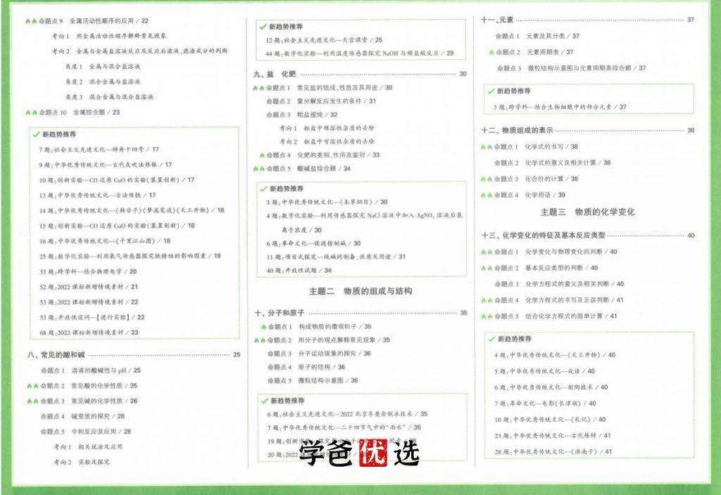 图片[4]-【000814】【初中化学】【资料】万唯中考化学真题分类-学爸优选
