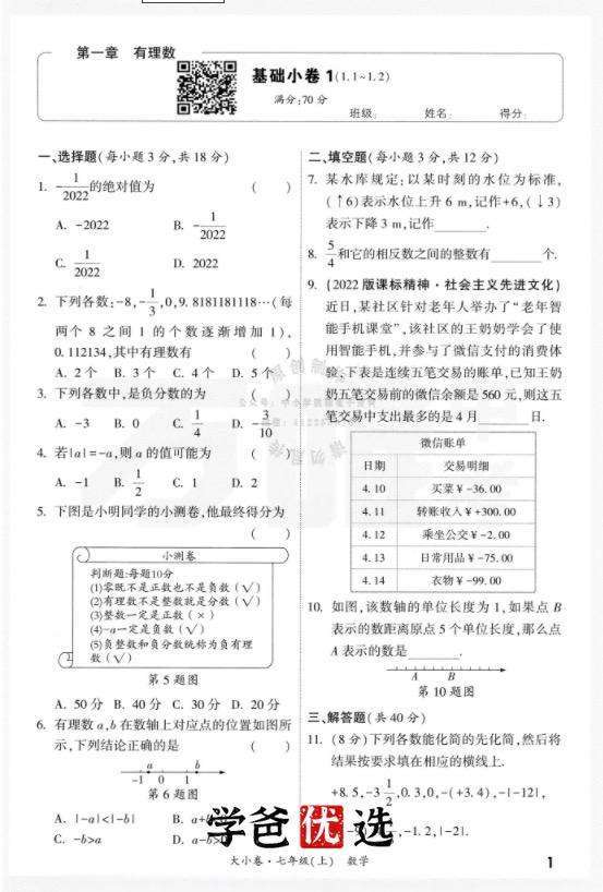 图片[6]-【000823】【初中化学】【资料】万唯中考化学大小卷（人教版）-学爸优选