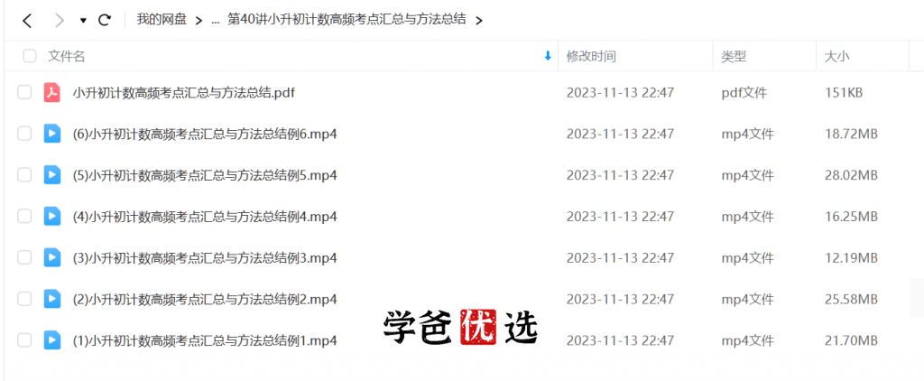图片[4]-【000864】【小学数学】学而思：六年级奥数课程合集-学爸优选
